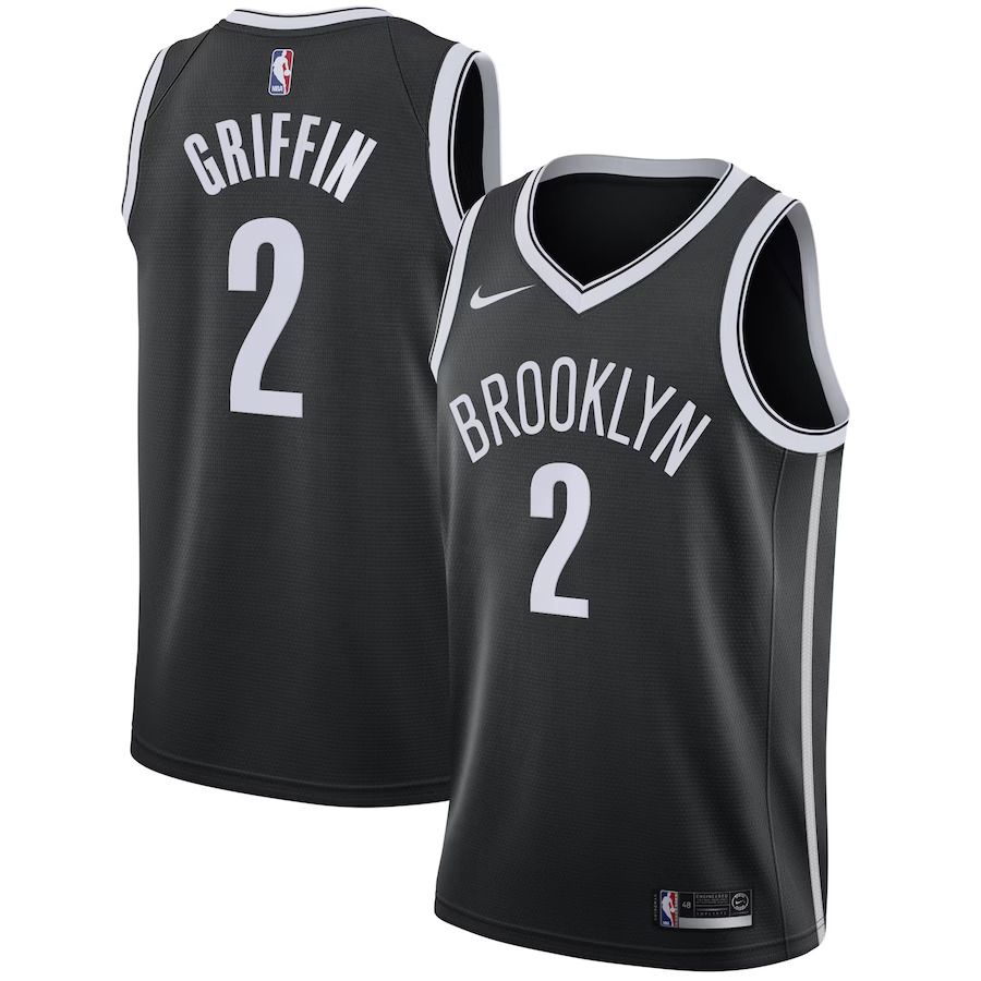 Men Brooklyn Nets 2 Blake Griffin Nike Black Swingman NBA Jersey